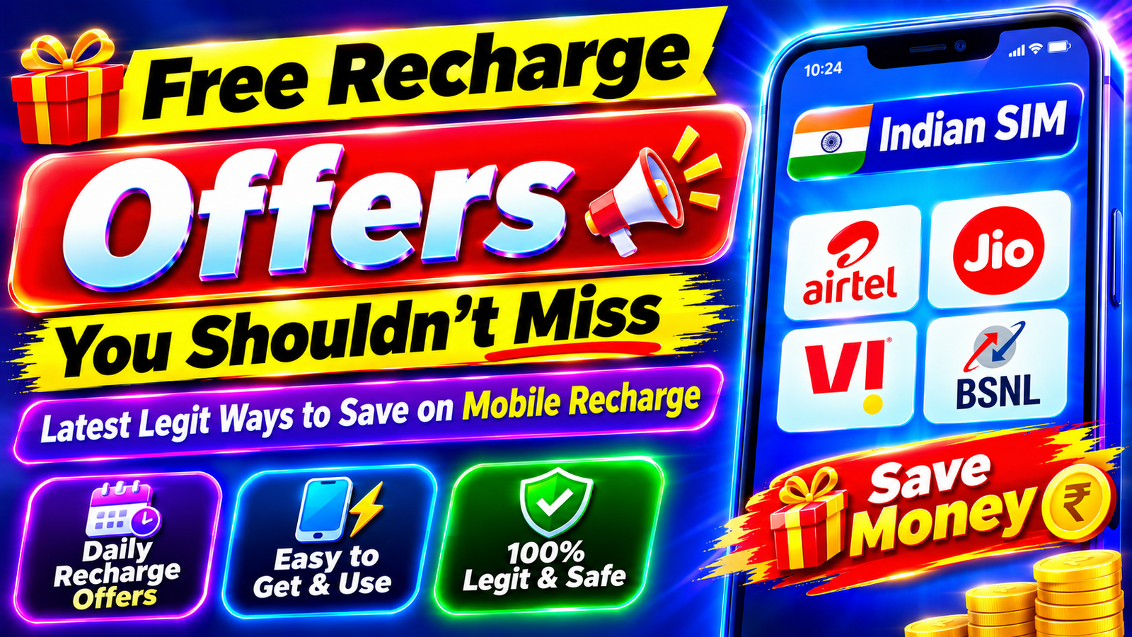 Free Recharge Offers You Shouldn’t Miss – Latest Legit Ways to Save on Mobile Recharge